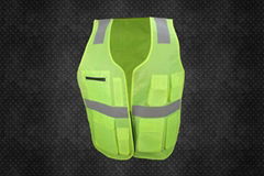 High Visibility Class 2 Safety Vest with Pockets and zipper