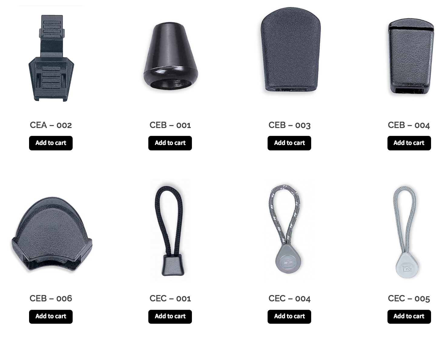 Plastic Zipper Puller CEC Series EsteemTex (Hong Kong Trading