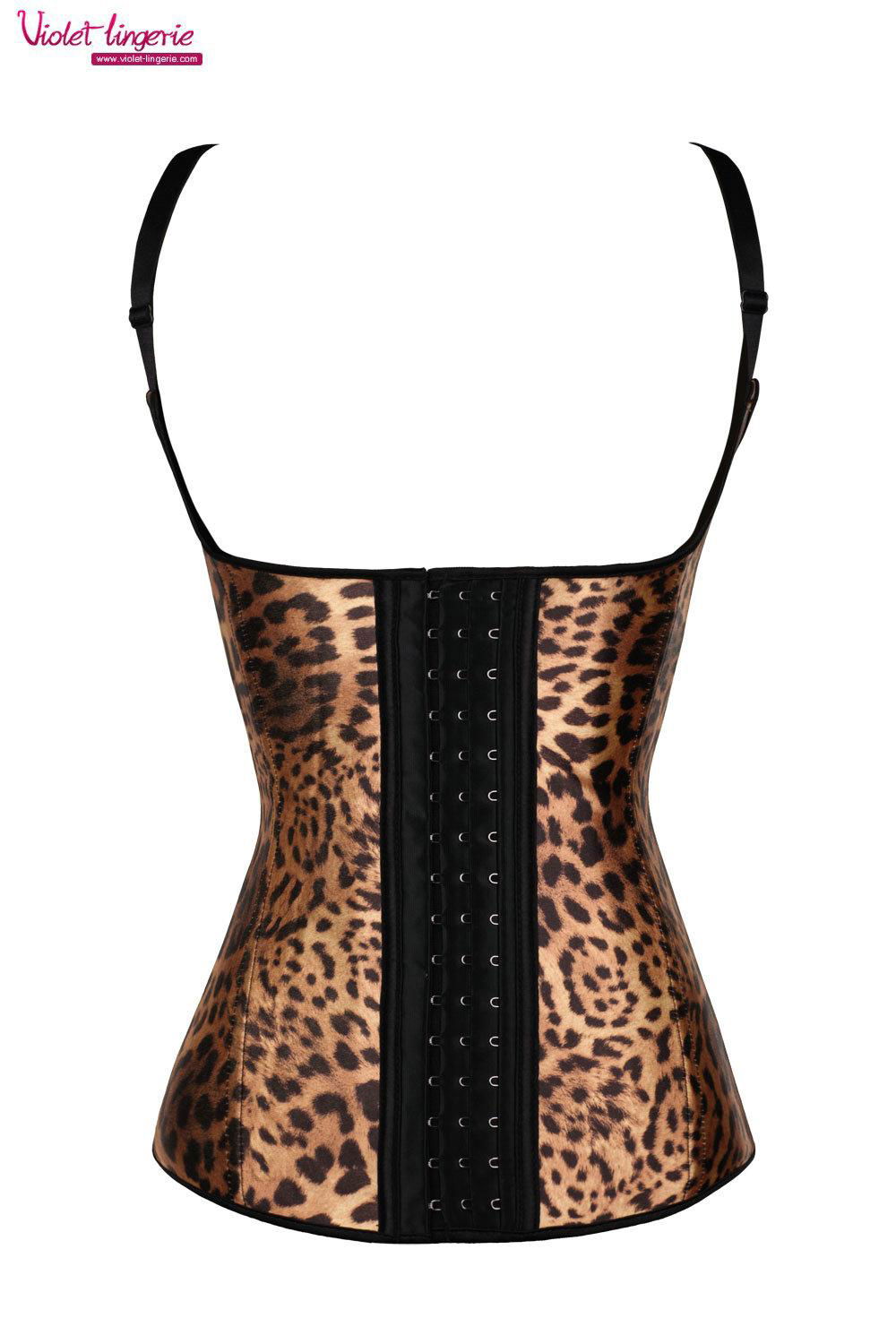 Sexy Latex Underbust Corset Waist Trainer Woman Shaper Plus Size 2