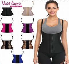 Sexy Latex Underbust Corset Waist Trainer Woman Shaper Plus Size