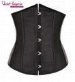 sexy satin waist trainer lace up underbust corset 