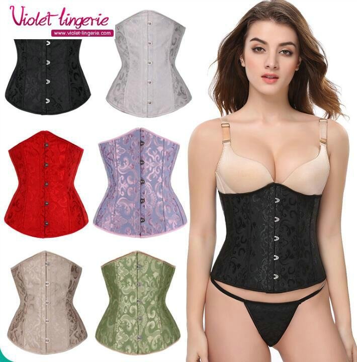 sexy underbust corset lace up firm waist trainer