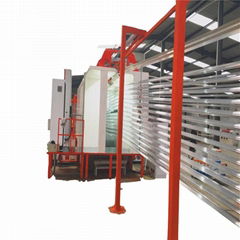 horizontal powder coating equipment for aluminum profile production