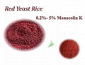  red yeast rice extract powder 0.2% Monacoln K  2