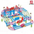 C2 New railway toys of qumitoys train track electric car Baby educational plasti 1