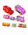 C2 New railway toys of qumitoys train track electric car Baby educational plasti 3