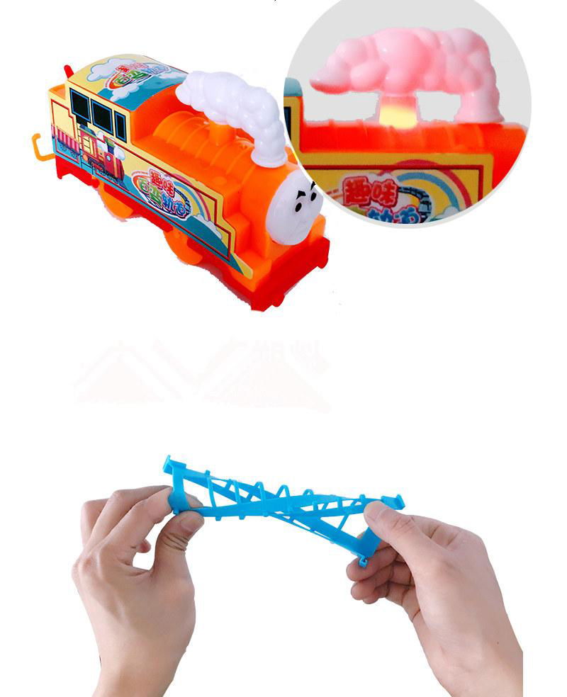 C2 New railway toys of qumitoys train track electric car Baby educational plasti 4