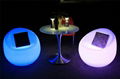 Fashionalbe modern outdoor led luminous plastic sofa chair wiht pad