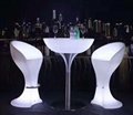 Infrared remote control illuminated led party cocktail tables and stool 2