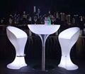 Infrared remote control illuminated led party cocktail tables and stool