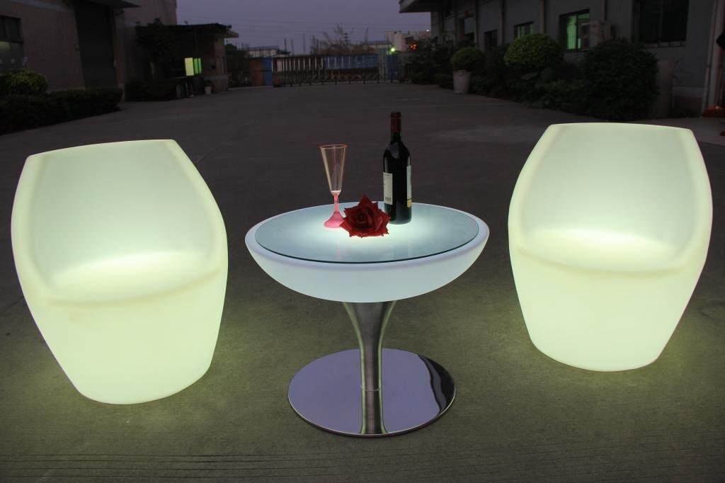 RGB 16 colors changing glowing cocktail round table event furniture 3