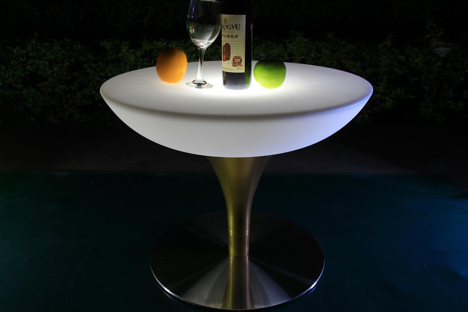 RGB 16 colors changing glowing cocktail round table event furniture