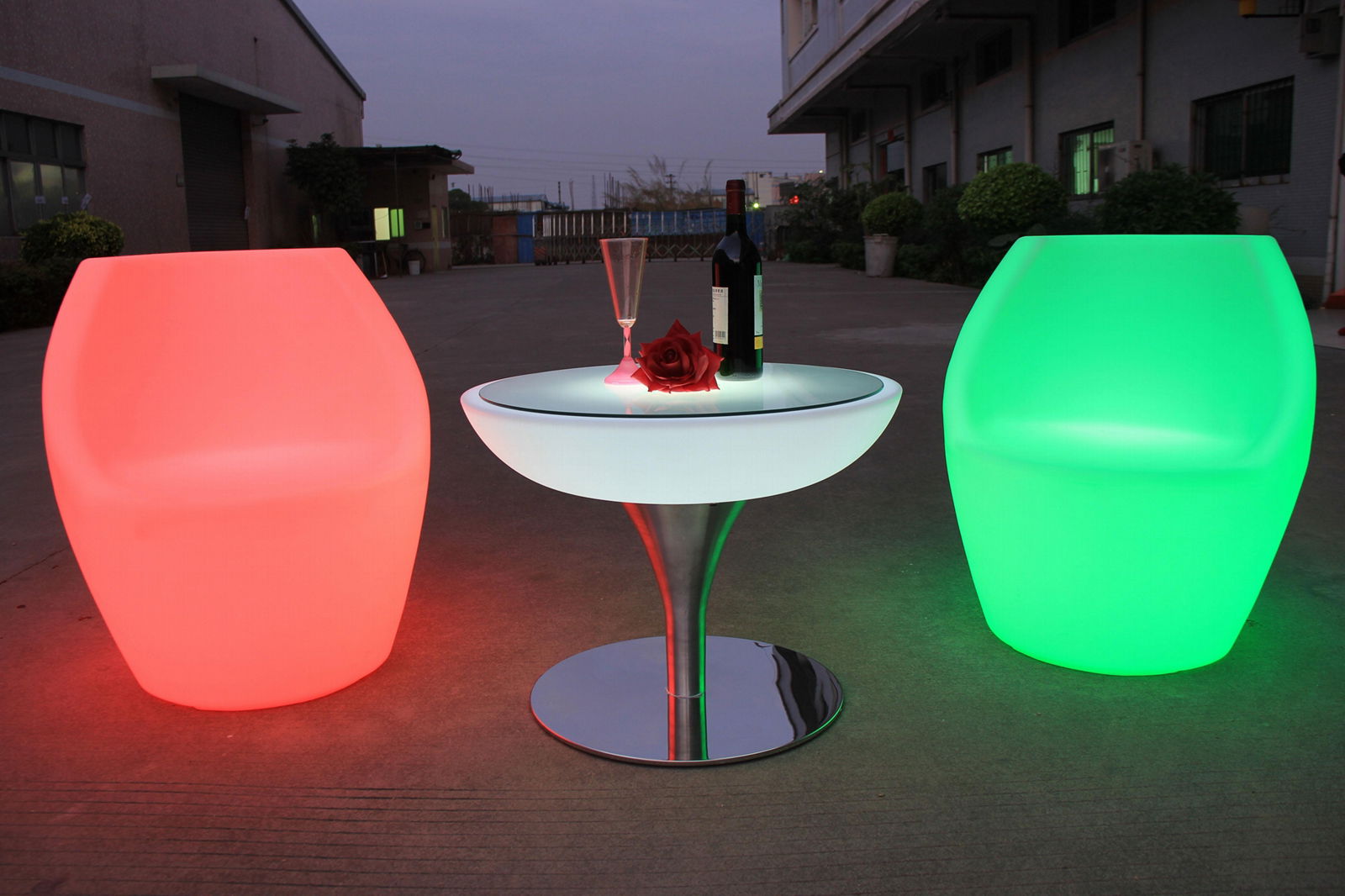 RGB 16 colors changing glowing cocktail round table event furniture 2