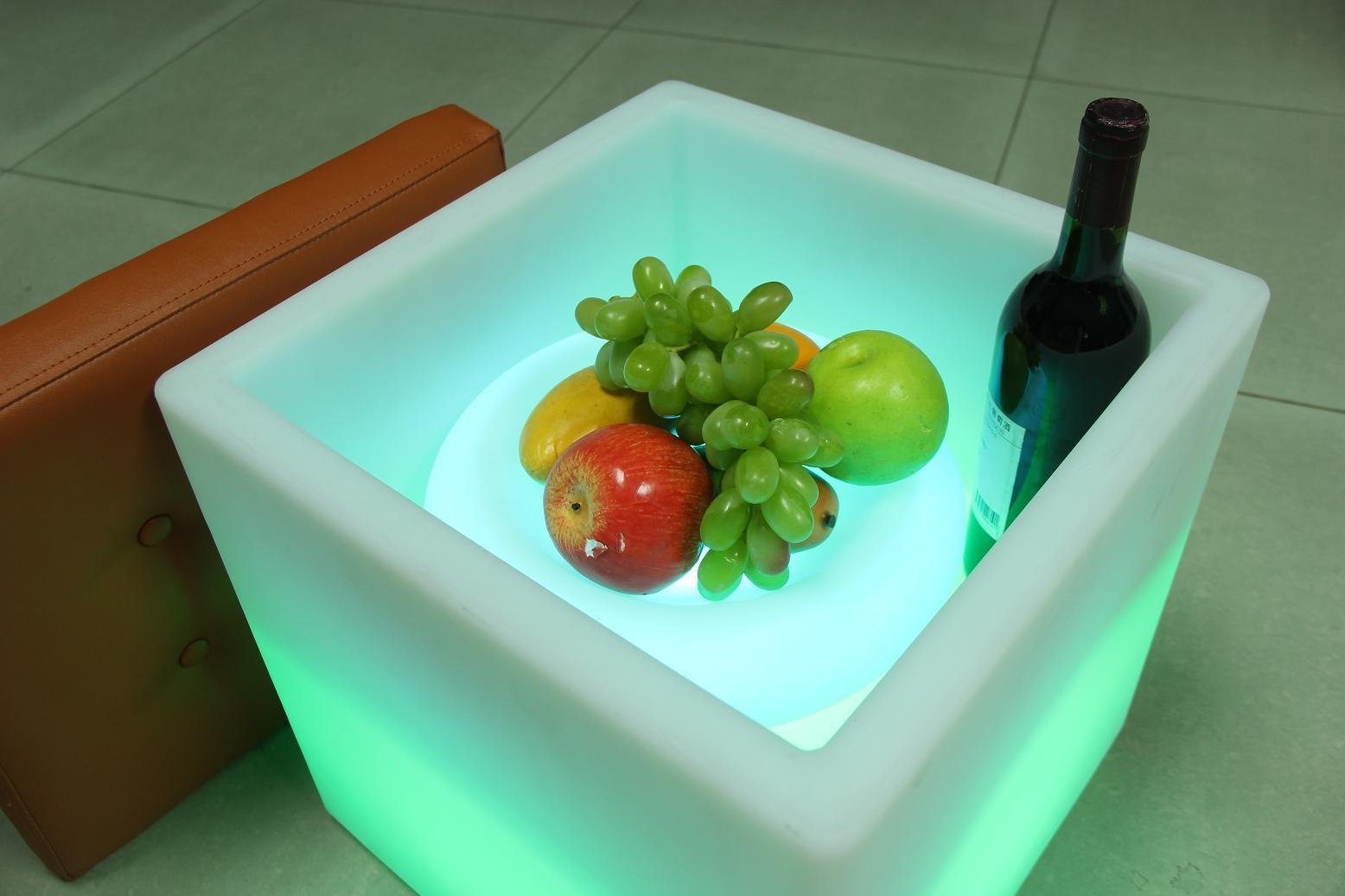 Led plastic chair table light flashing Illuminated cube follew pot 4