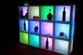 Led plastic chair table light flashing Illuminated cube follew pot