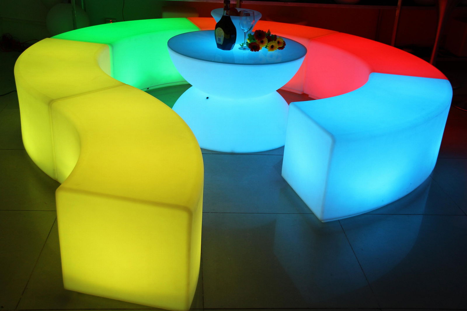 Club modern fashionable led bar stool chair cube 3