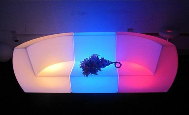 Outdoor waterproof led illuminated sofa chair stool 5