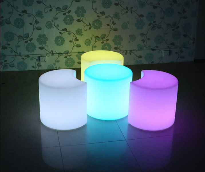 16 RGB colors lighting led coffee table and chair stool 3