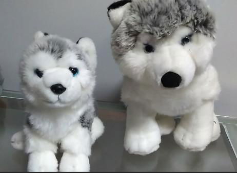 Stuffed animals husky plush stuffing with PP cotton 30cm&20cm