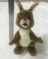 Stuffed animal vertical ear plush rabbit toy with open arm 11 inch