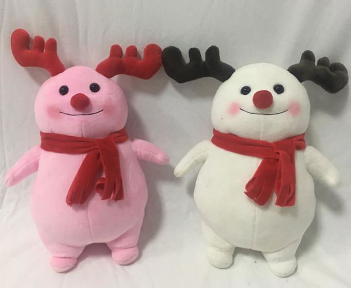 customized plush snow man with scarf 11.5 inch 