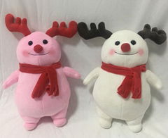 customized plush snow man with scarf 11.5 inch 