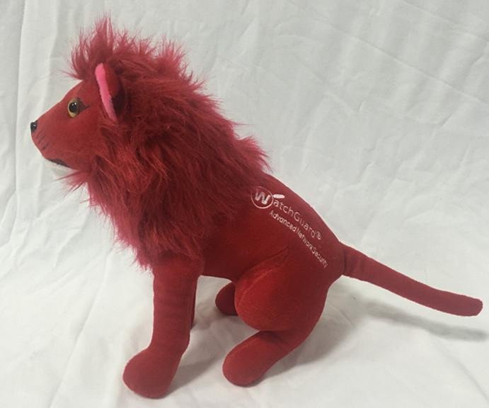 Stuffed animal Red plush lion mascot 11 inch 2