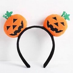 Customized headband,plush hairband for Halloween,Halloween Pumpkin Headband