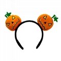 Customized headband,plush hairband for Halloween,Halloween Pumpkin Headband