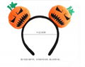 Customized headband,plush hairband for Halloween,Halloween Pumpkin Headband 3