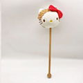 Customized plush hammer with wooden massage stick,soft hammer,plush hammer toy 4