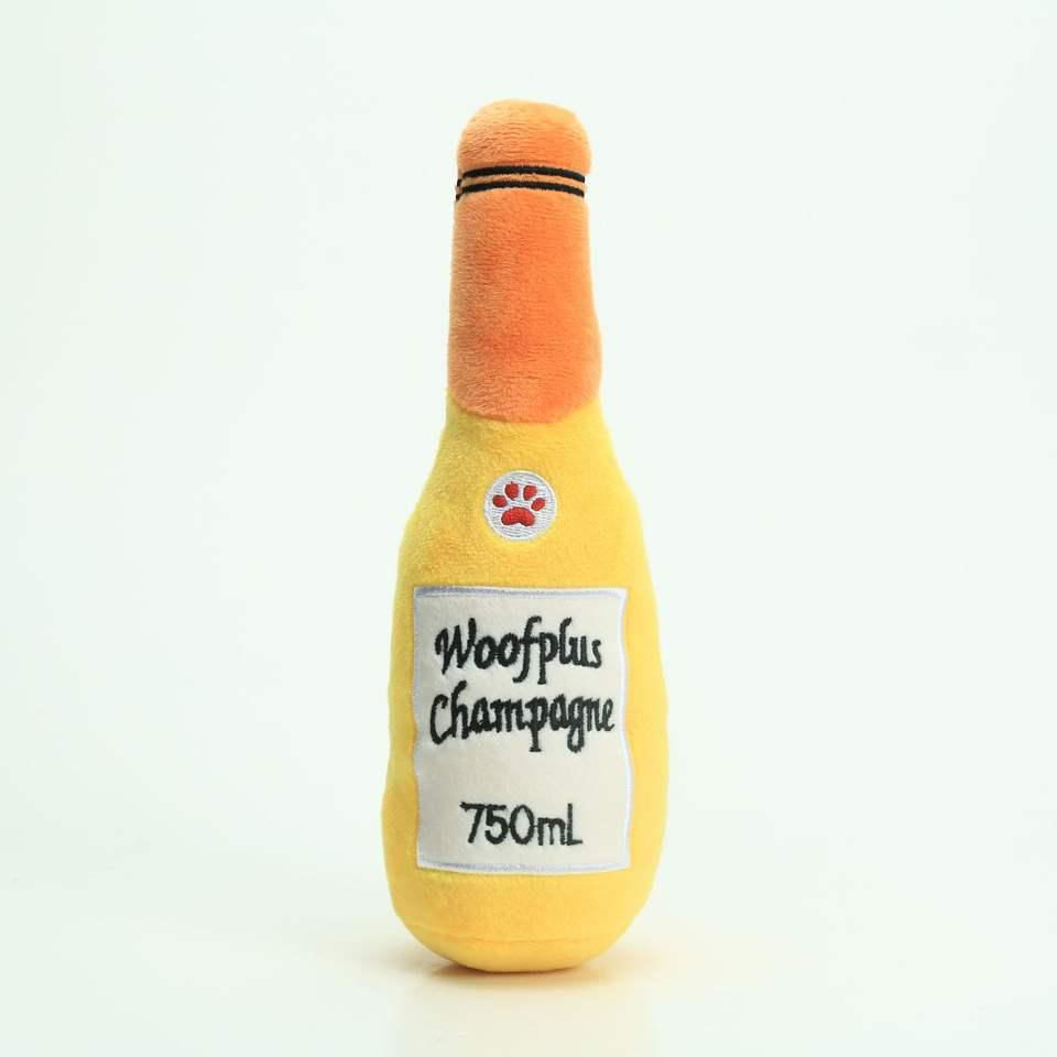 Plush wine bottle dog toy,dog entertainment plush toy,Squeaky Toys for Dogs,play 3