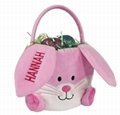 Easter plush hand basket,candy handbasket,basket with handle for kids