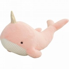 Narwhal Plush,cute plush narwhal,Unicorn Whale Plush,Narwhal pillow