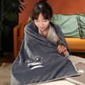 Cartoon Nap Folding Roll Blanket,cartoon animal blanket,Blanket Plush Shawl