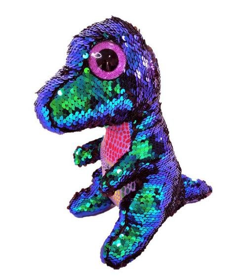 Sparkly plush toy dinosaur Glitter plush toy dinosaur Reversible Sequin plushie  2