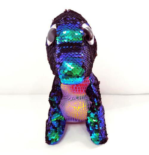Sparkly plush toy dinosaur Glitter plush toy dinosaur Reversible Sequin plushie  4