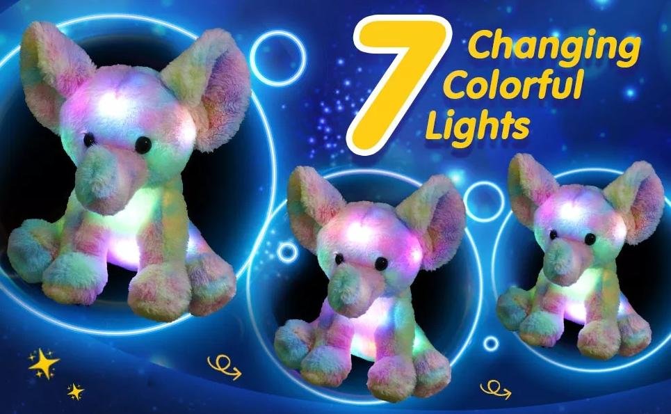 Light Up Stuffed Animals LED plush toy Glow Stuffed Animals LED Glowing plush 2