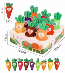 Washable Kids Carrot Plush Toy Pulling Carrot Toy Soft Toy Fruit Game Puzzle