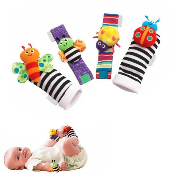  Baby Wrist Rattle infant wrist rattles Arm Hand Bracelet Rattle Toddlor Toy  4