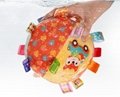 Educational toy plush rattle ball tinkle crinkle soft activity ball Plush ball