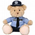 Police teddy bear with hat police