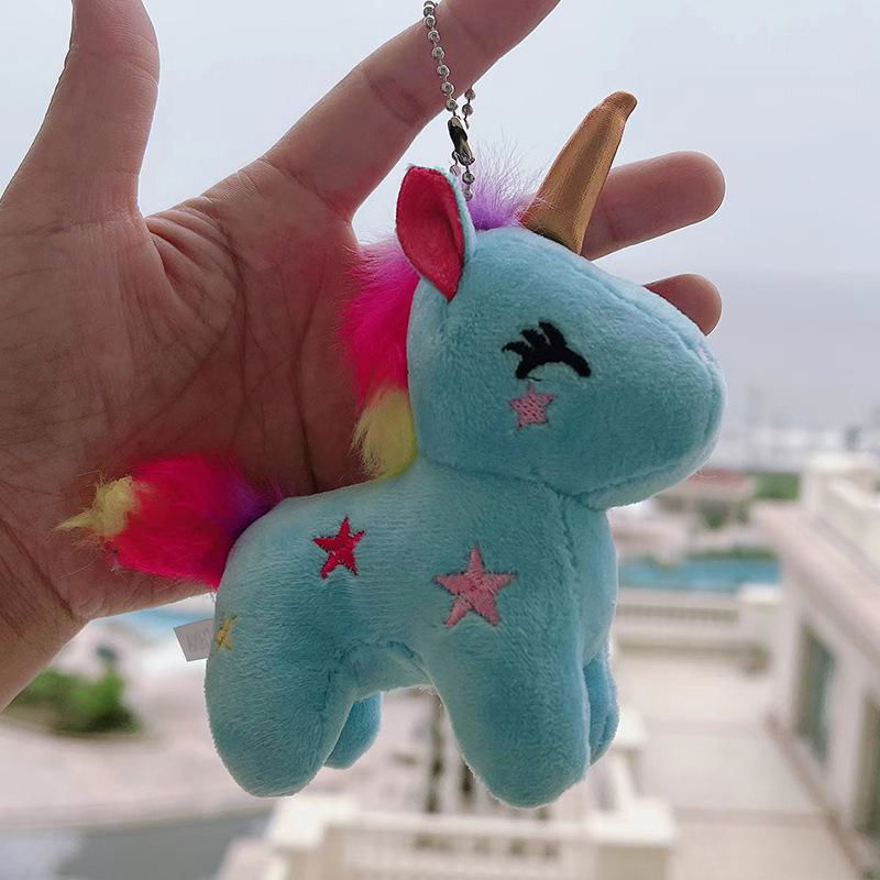 Rainbow Unicorn Plush Toy Keychain unicorn keychain plush soft unicorn key ring  2