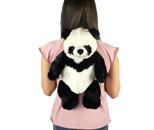 Plush panda backpacks and plush panda schoolbag panda bookbag for Boys and Girls