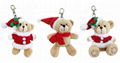 Small xmas plush keychain Plush Set for Christmas Mini Bear Plush Xmas keychain 1