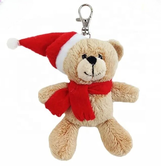 Small xmas plush keychain Plush Set for Christmas Mini Bear Plush Xmas keychain 2