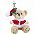 Small xmas plush keychain Plush Set for Christmas Mini Bear Plush Xmas keychain 3