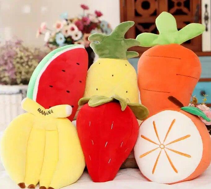 Cute Fruit Plush Toys Colorful Stuffed Fruits Soft plush vegetable toys 2