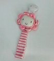 Customized baby animal pacifier holder plush pacifier clips baby pacifier chain