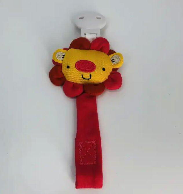 Customized baby animal pacifier holder plush pacifier clips baby pacifier chain 4